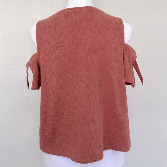 Madewell Skylark Patterned Cold Shoulder With Tie Sleeves Size XS - Picture 5 of 6